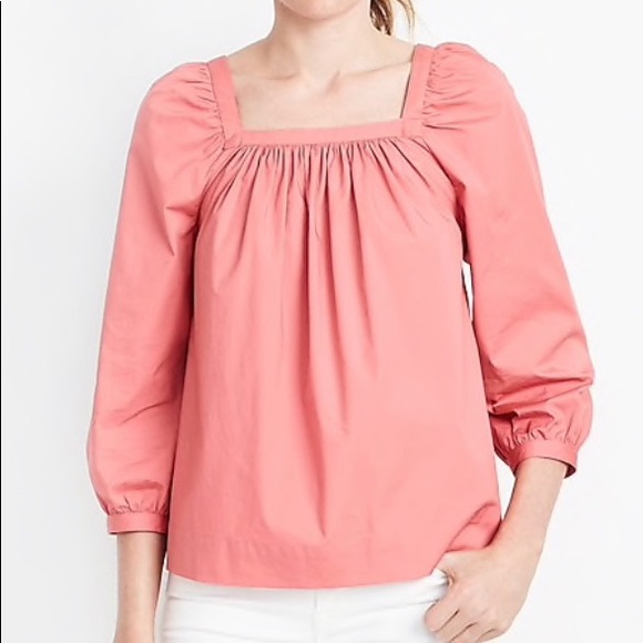 J Crew Factory Teal Square Neck Peasant Top XXS - Picture 3 of 8